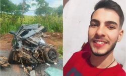 Em Pirenópolis: Jovem morre em grave acidente envolvendo carro e caminhão
