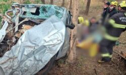 Acidente entre dois carros e carreta mata mulher e deixa outros 7 feridos na GO-080