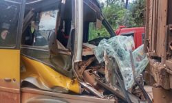 Engavetamento envolvendo caminhões e ônibus escolar deixa seis feridos em rodovia de MG Engavetamento envolvendo caminhões e ônibus escolar deixa seis feridos em rodovia de MG