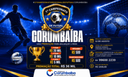 Corumbaíba abre inscrições para 1º Campeonato Regional de Futsal com premiação total de R$ 36 mil Corumbaíba abre inscrições para 1º Campeonato Regional de Futsal com premiação total de R$ 36 mil