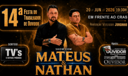 Vereador Jorginho realiza 14ª Festa do Trabalhador de Ouvidor com show de Mateus e Nathan Vereador Jorginho realiza 14ª Festa do Trabalhador de Ouvidor com show de Mateus e Nathan
