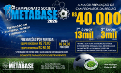 13º Campeonato Society Metabase 2026 abre inscrições com mais de R$ 40 mil em premiações