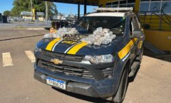 PRF apreende 37 kg de haxixe escondidos em tanque de combustível na BR-153, em Morrinhos PRF apreende 37 kg de haxixe escondidos em tanque de combustível na BR-153, em Morrinhos