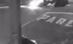Câmera de segurança registra colisão entre carro e motocicleta que deixou mulher ferida em Catalão