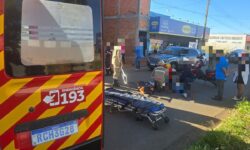 Motociclista fica gravemente ferido após acidente de trânsito no bairro Castelo Branco, em Catalão